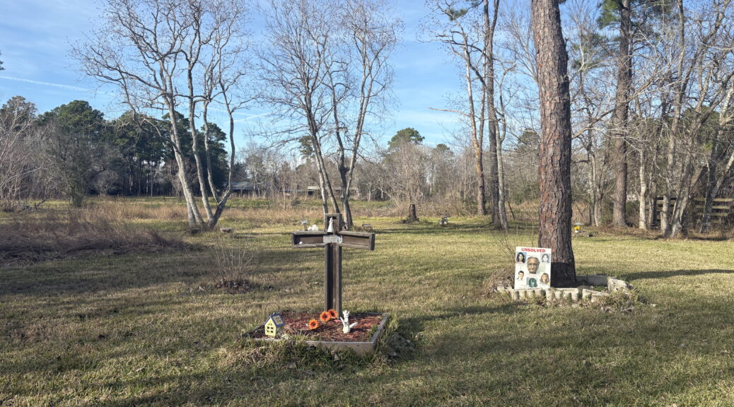 Recovery site at the Texas Killing Fields where victims were found along Calder Road in League City, Texas