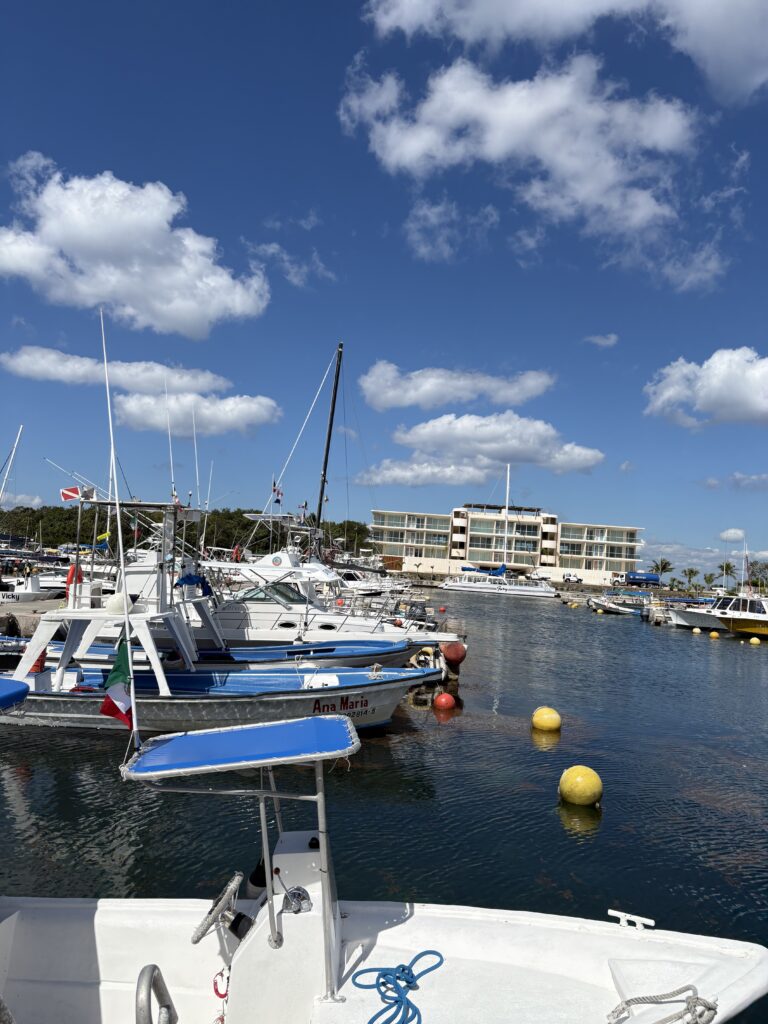 A variety of boats at Cozumel Adventure Planet