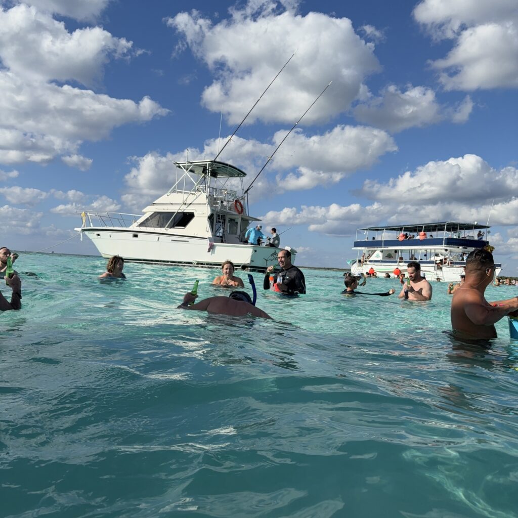 People snorkeling in Cozumel, Mexico