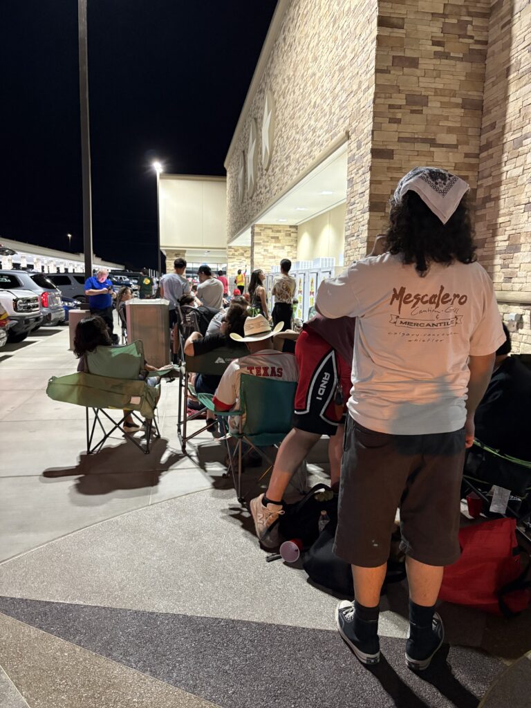 Fans camp out overnight outside Arizona’s first Buc-ee’s location ahead of the grand opening in Goodyear, Arizona.