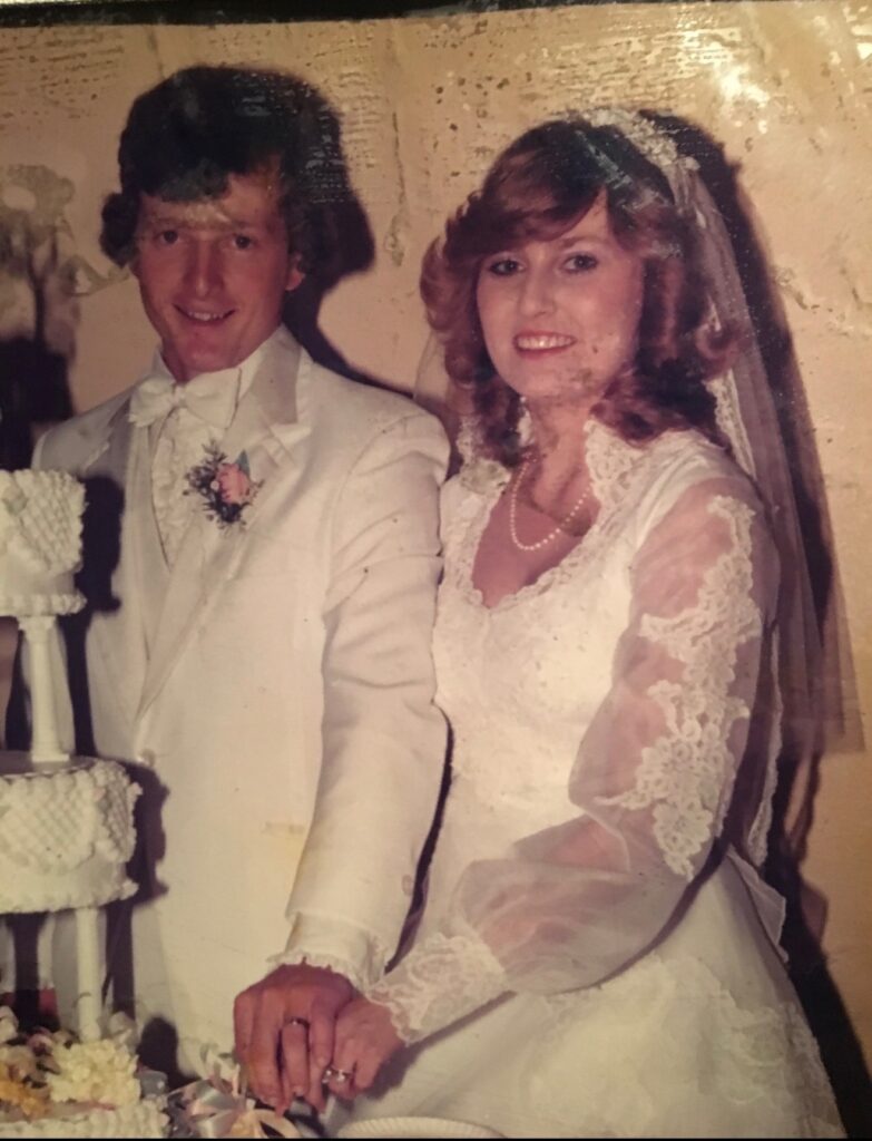 Rebecca Beard and Darrell Beard on their wedding day before Rebecca’s disappearance in 1986.