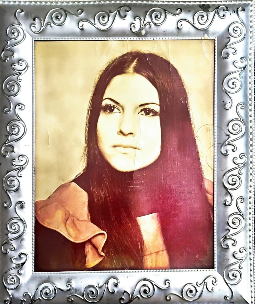 Carolyn Sosa portrait in a decorative silver frame shared by her family as part of the investigation into her 1987 murder.