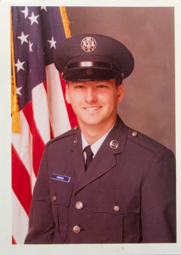 Kent McGowen in his U.S. Air Force dress uniform before beginning his law enforcement career.