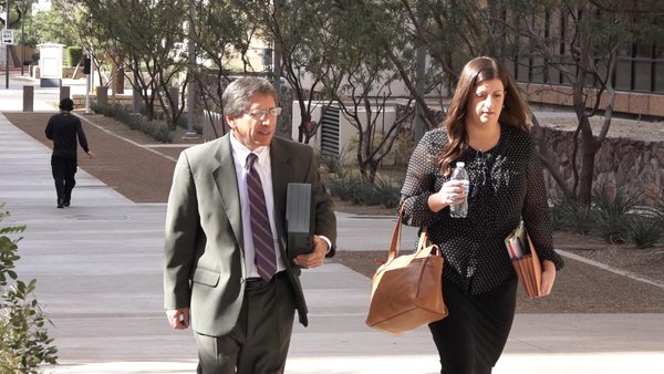 Courthouse walkway during the Jodi Arias sentencing retrial where testimony related to the State Bar proceedings was taking place.